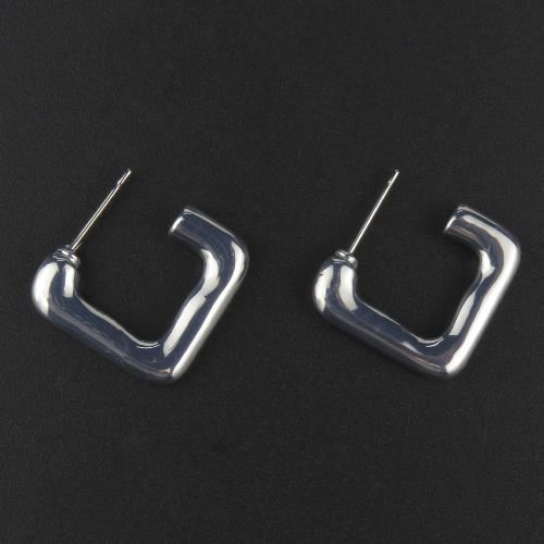 Contemporary angular hoops with a bold, geometric design. Contemporary angular hoops with a bold, geometric design.